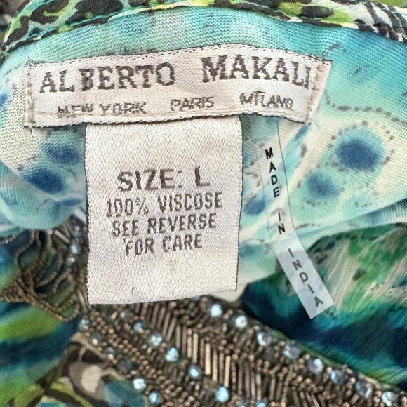 Alberto Makali Beaded Boho Y2K Tunic  Minidress L maximalist Designer Vintage - Picture 9 of 11